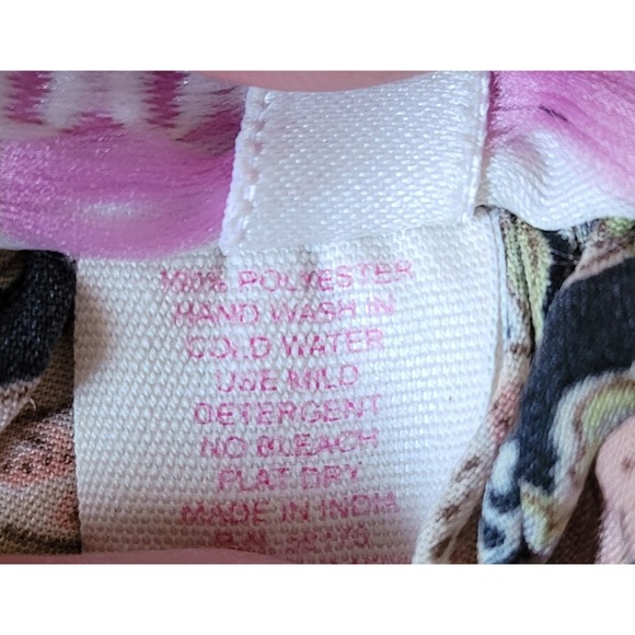 Boemo  Green Maxi Dress XL Tiered Paisley Halter Ruffle Neck Tasseled Ties Boho - Picture 6 of 6